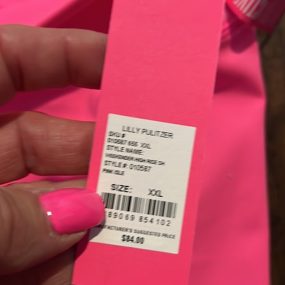 Lilly Pulitzer shorts lux Leduc size XXL shorts-with one pocket hot pinkss - Picture 3 of 8